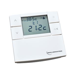  Thermostat digital filaire 3V blanc - 400x400px